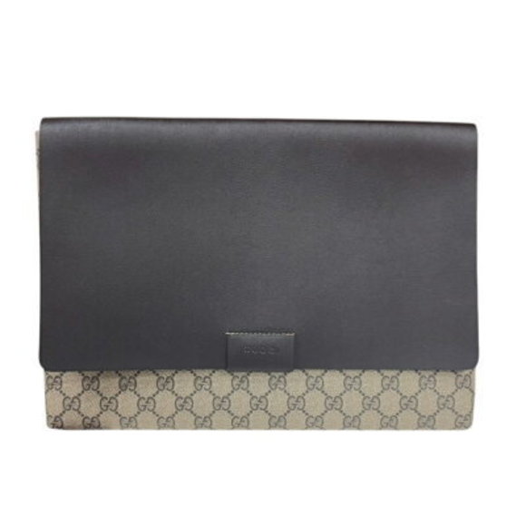 Gucci Beige Bag Canvas GG Clutch Supreme - Picture 1 of 8